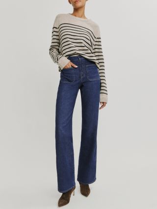 Reformation + Victoria High Rise Wide Leg Jeans