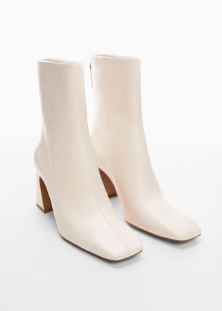 Mango + Heel Zipped Boots