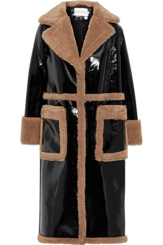 Stand Studio + Aubrey Faux Shearling-Trimmed Coat