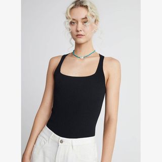 Who What Wear Collection + Kristen Square-Neck Tank