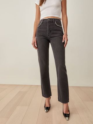 Reformation + Stardust High Rise Straight Jeans
