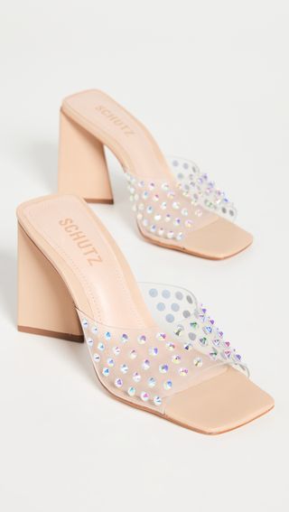 Schutz + Lizah Crystal Sandals