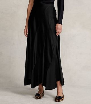 Ralph Lauren + Satin Panelled Skirt