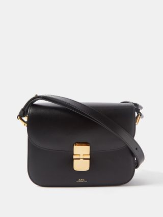 A.P.C. + Grace Small Smooth-Leather Shoulder Bag