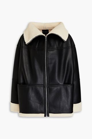 V By Muuda + Oversized faux shearling jacket