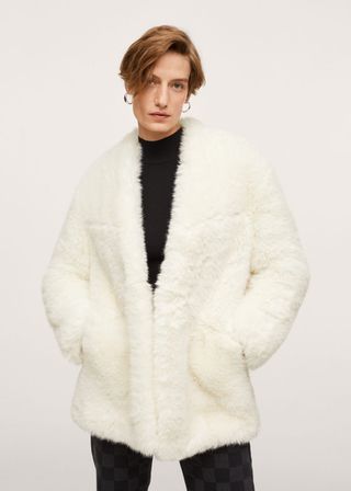 Mango + Oversize Faux-Fur Coat