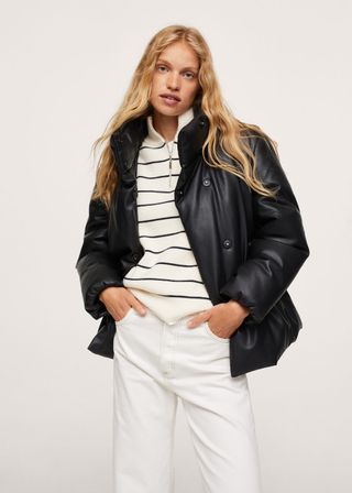 Mango + Quilted Skin Style Jacket