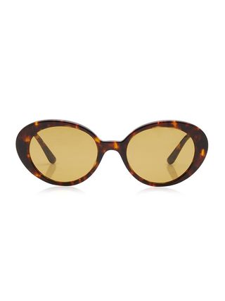 Oliver Peoples x The Row + Parquet Oval-Frame Acetate Sunglasses