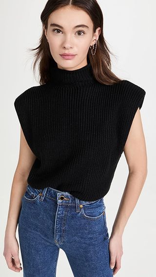 En Saison + Sweater Pullover With Shoulder Pads