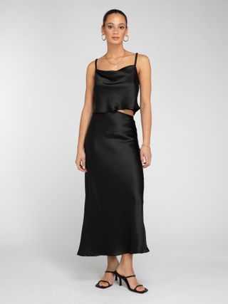 Omnes + Riviera Tie Skirt in Black