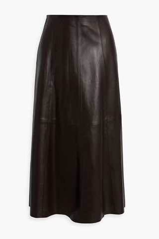 Iris and Ink + Jacqueline Leather Midi Skirt