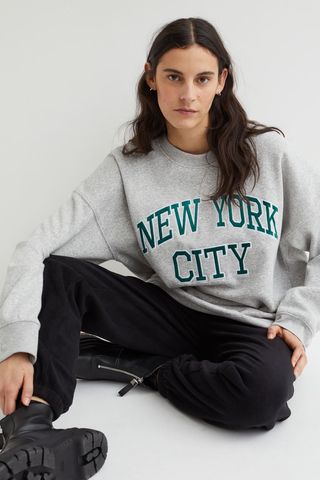 H&M + Oversized Sweatshirt With Motif
