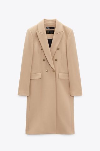 Zara + Wool Blend Masculine Coat