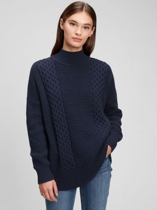 Gap + Cable Knit Mockneck Sweater