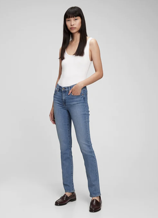Gap + Mid Rise Classic Straight Jeans