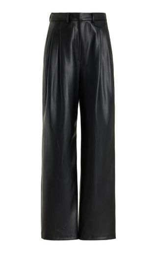 The Frankie Shop + Pernille Pleated Faux Leather Wide-Leg Pants