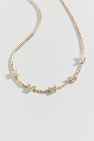 Urban Outfitters + Mariposa Rhinestone Short Necklace