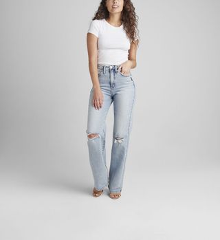 Silver Jeans Co. + Highly Desirable High Rise Trouser Leg Jeans