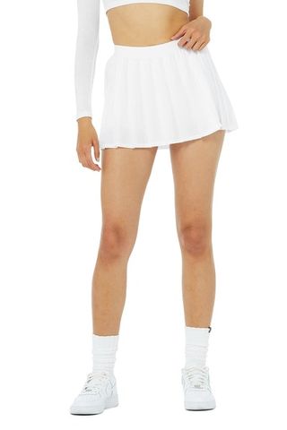 Alo Yoga + Varsity Tennis Skirt in White