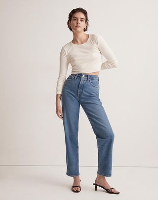 Madewell + The Perfect Vintage Straight Jean in Earlwood Wash