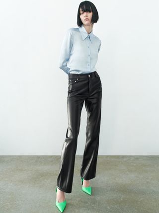 Zara + 'The '90s Full Length Faux Leather Trousers