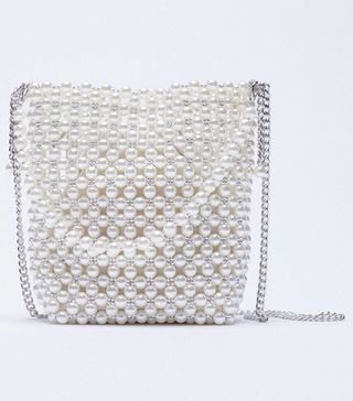 Zara + Pearl Bead Mini Bucket Bag