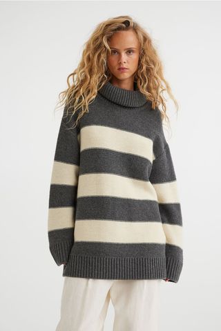 H&M + Cashmere-Mix Polo-Neck Jumper