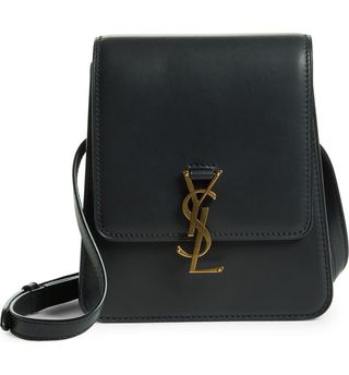 Saint Laurent + Kaia North/South Leather Shoulder Bag