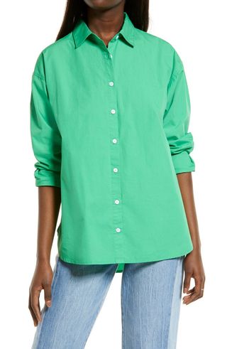 Thread & Supply + Oversize Poplin Button-Up Shirt