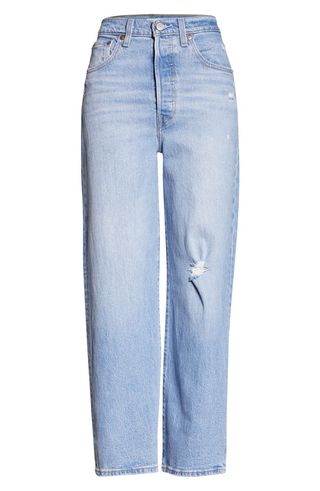 Levi's + Ribcage Ripped High Waist Ankle Straight Leg Jeans