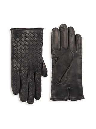 Saks Fifth Avenue + Collection Woven Nappa Leather Gloves