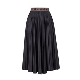 Fendi + Techno Jersey Pleated Skirt