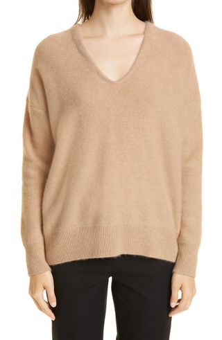 Vince + Relaxed V-Neck Cashmere Pullover