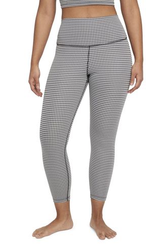 Nike + Yoga Gingham High Waist Crop Leggings