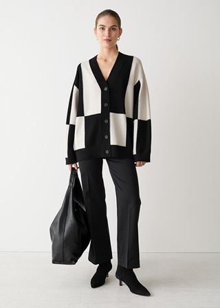 & Other Stories + Oversized Color Block Cardigan