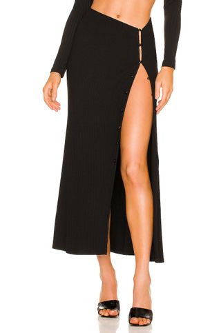 H:ours + Diara Maxi Skirt in Black