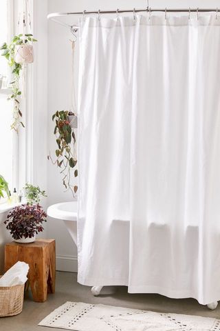 Urban Outfitters + Washed Cotton Shower Curtain