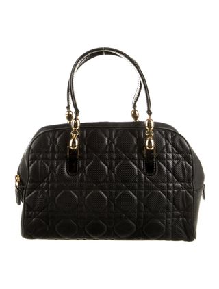 Christian Dior + Leather Cannage Boston Bag