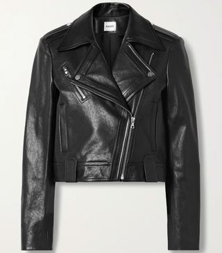 Khaite + Antonia Leather Biker Jacket
