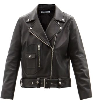 ACNE Studios + Belted Leather Biker Jacket