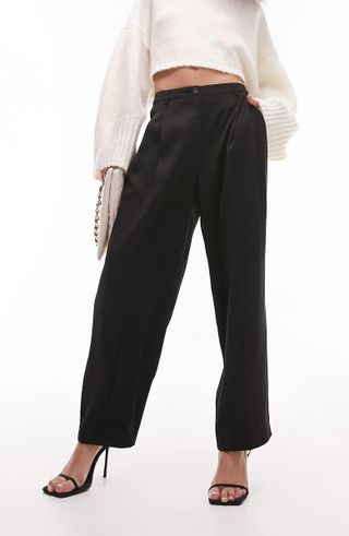 Topshop + Relaxed Pleated Trousers