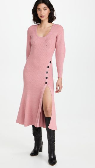 Self Portrait + Pink Knit Dress