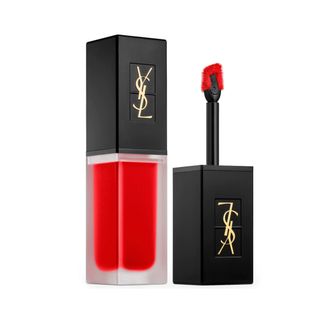 YSL + Tatouage Couture Velvet Cream Matte Liquid Lipstick in N201Rouge Tatouage