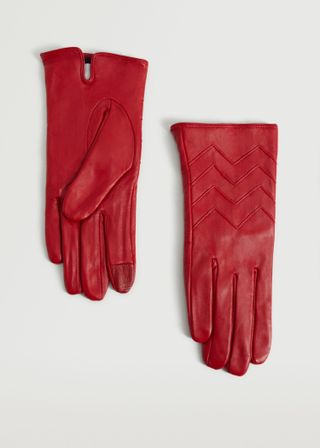 Mango + Tactile Leather Gloves