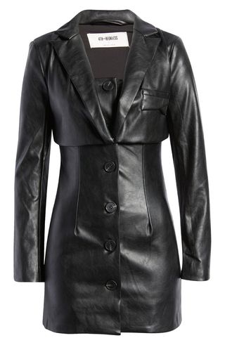 4th & Reckless + Dianne Long Sleeve Faux Leather Minidress