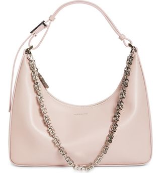 Givenchy + Small Moon Cut Out Leather Hobo Bag