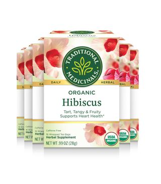 Traditional Medicinals + Organic Hibiscus Herbal Tea (Pack Of 6)
