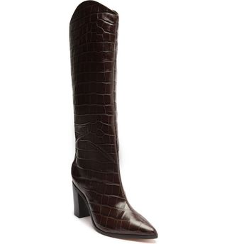 Schutz + Analeah Pointed Toe Knee High Boots
