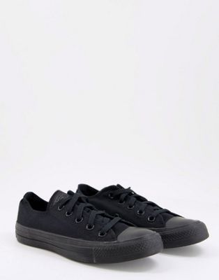 Converse + Chuck Taylor All Star Ox Trainers in Black Mono