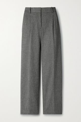 Theory + Pleated Twill Wide-Leg Pants
